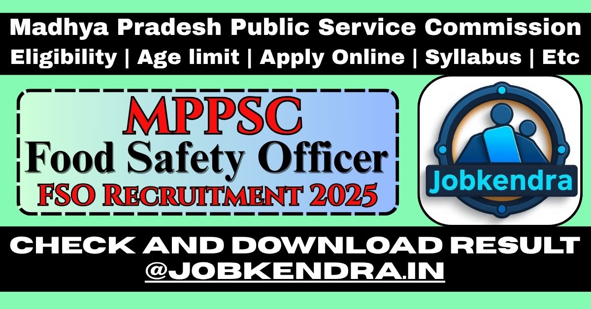 MPPSC FSO Online Form 2025