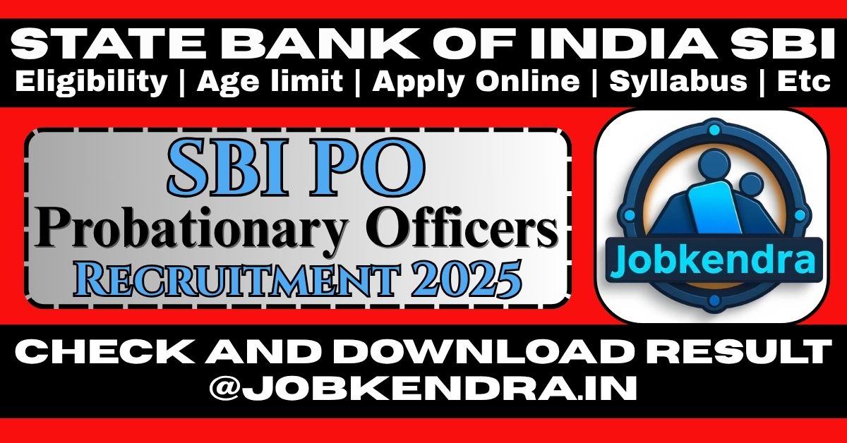 SBI PO Online Form 2025